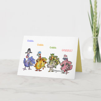 Fowl Language Happy Thanksgiving Turkeys Holiday Card