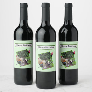 **"Fowl Play: Chicken Hide-and-Seek in 3D"** Wine Label