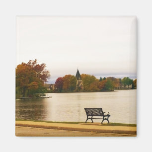 Fowler Lake in Autumn, Wisconsin Magnet
