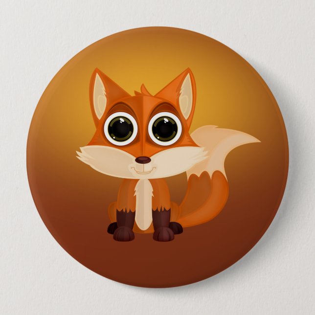 Fox 10 Cm Round Badge (Front)