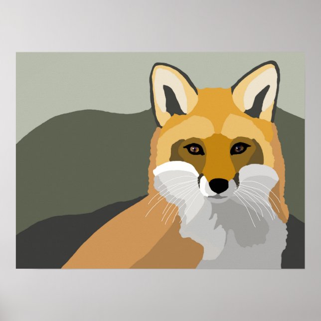 Fox 2 Animal design Poster (Front)