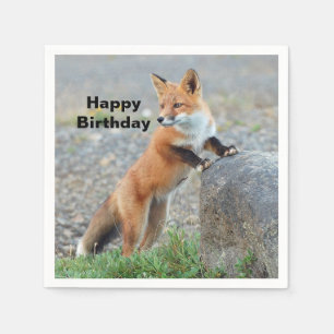 Fox 2 Birthday Napkin