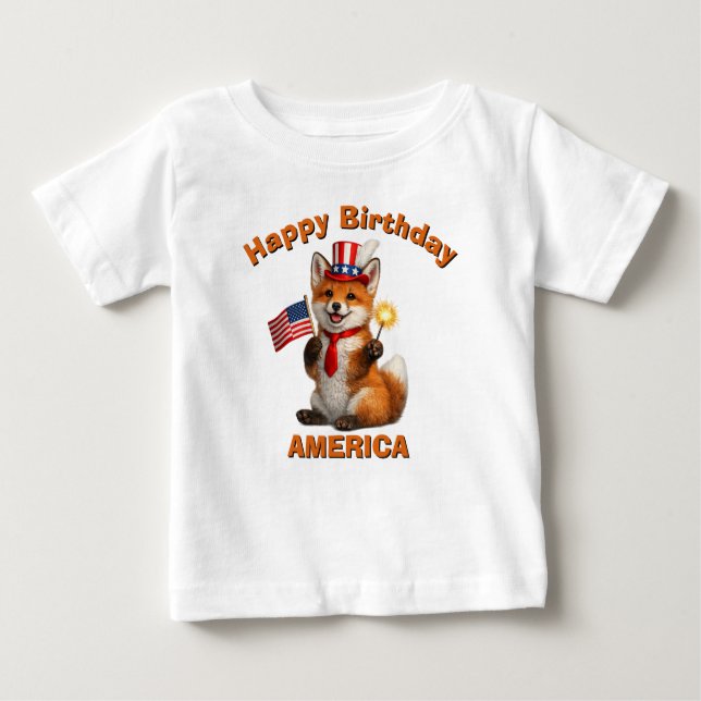Fox (5s) Patriotic Kid T-Shirt (Front)