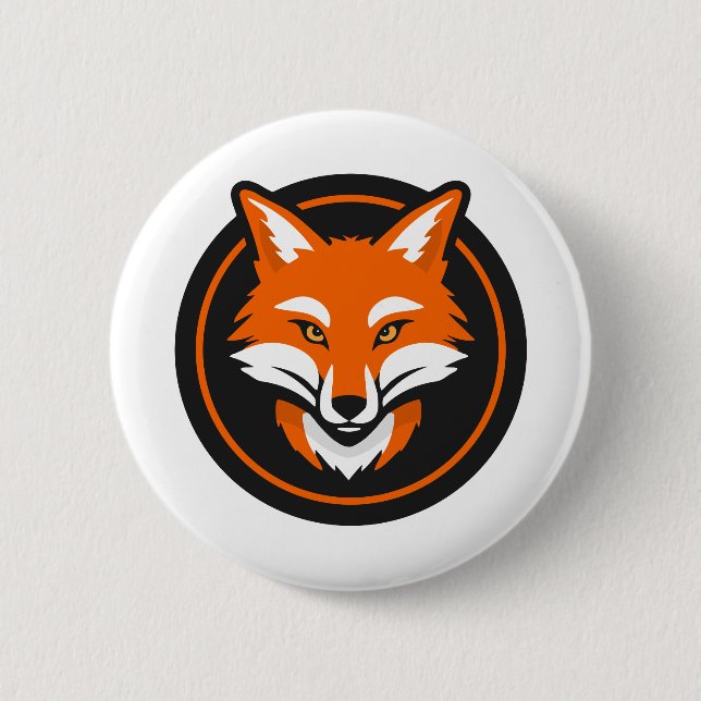 Fox 6 Cm Round Badge (Front)