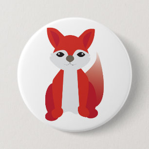 Fox 7.5 Cm Round Badge
