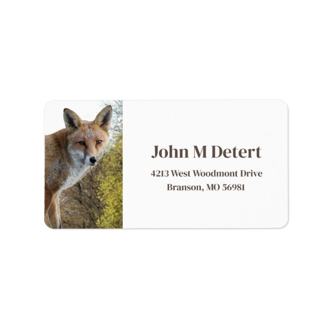 Fox Address  Label (Front)