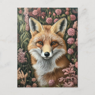 Fox Among Spring Blooms Postcard