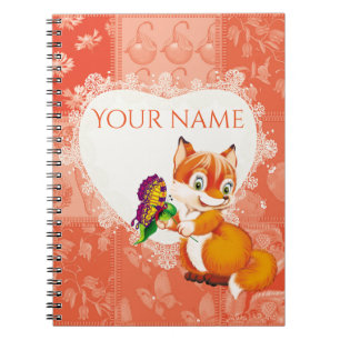 fox and butterfly notebook