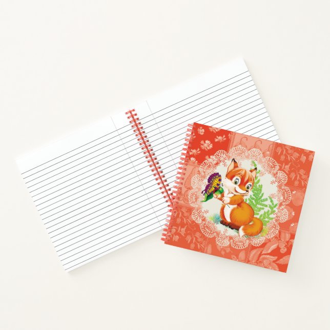 fox and butterfly notebook (Inside)