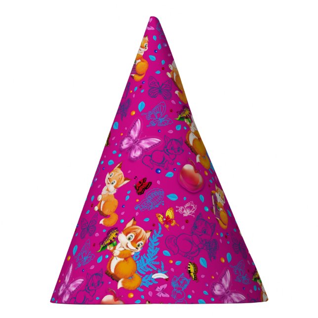 fox and butterfly party hat (Right)