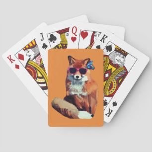 Fox and Butterfly  Playing Cards