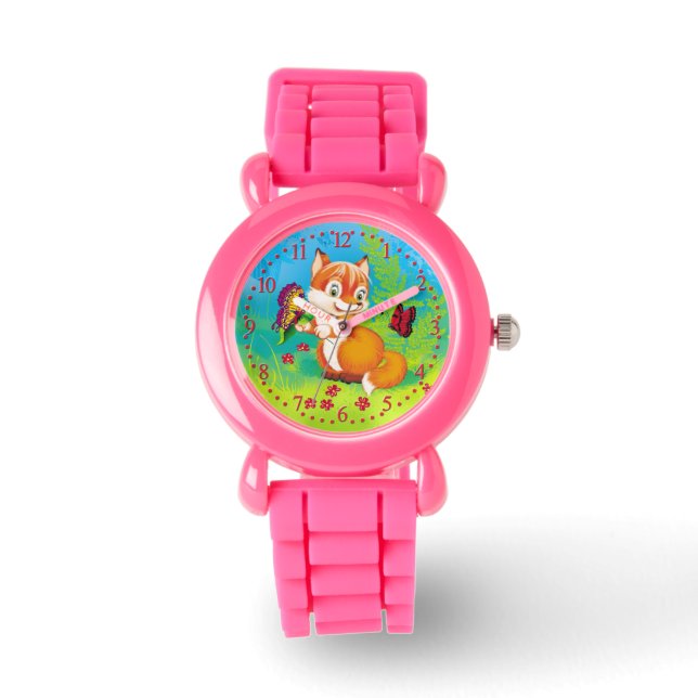 fox and butterfly watch (Front)