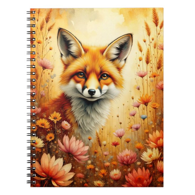 Fox and Flowers Notebook (Front)