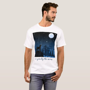 Fox And Full Moon At Midnight T-Shirt