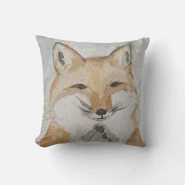 Fox and Hounds Pillow (Front)