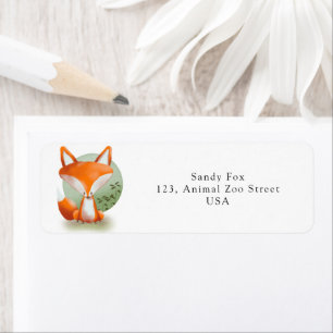 Fox and mooning return address label