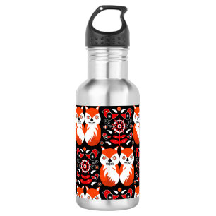 Fox And Nature Nordic Folk Art 532 Ml Water Bottle