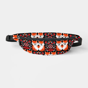 Fox And Nature Nordic Folk Art Bum Bags