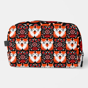 Fox And Nature Nordic Folk Art Dopp Kit