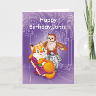 fox and owl card