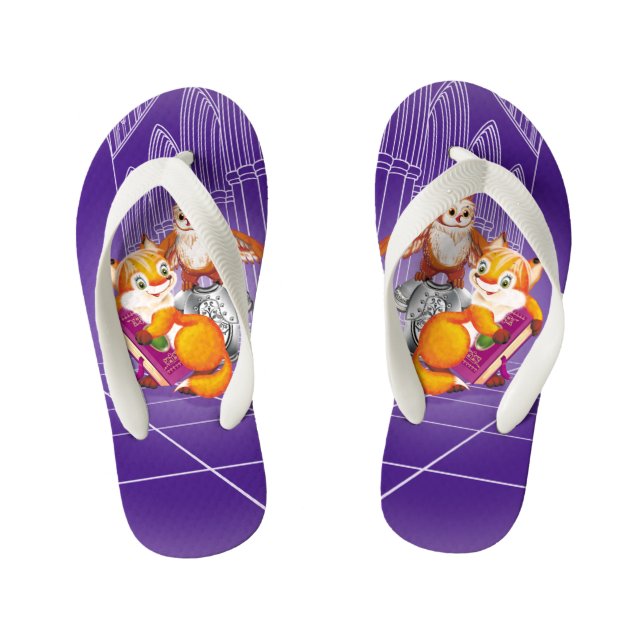 fox and owl kid's thongs (Footbed)