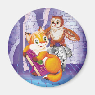 fox and owl magnet