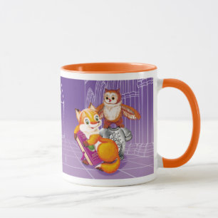 fox and owl mug
