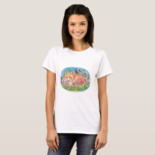 Fox and Pansies T-Shirt