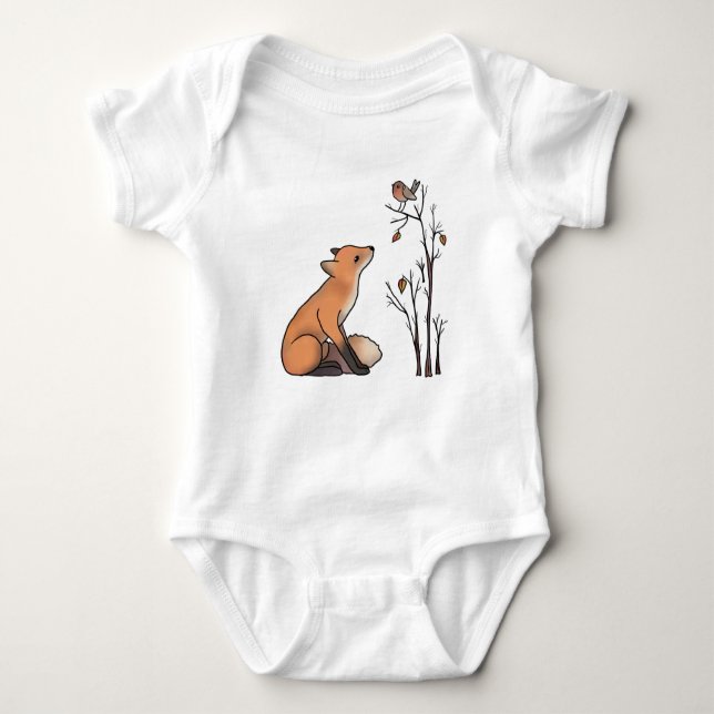fox and robin baby bodysuit (Front)