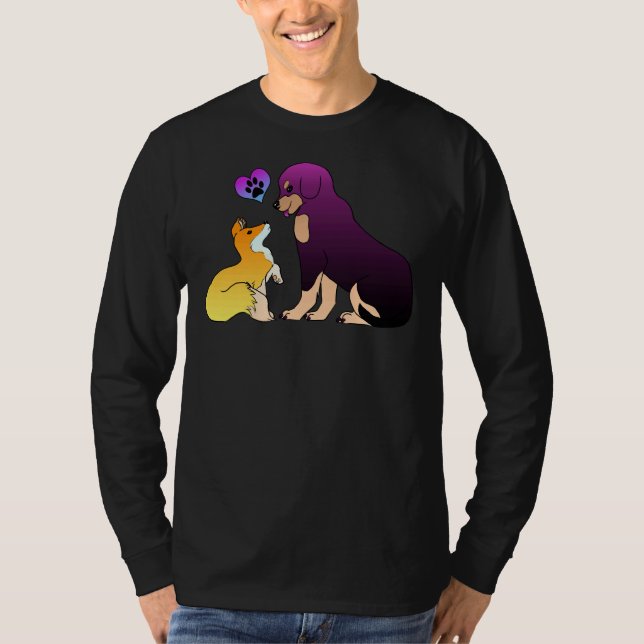 Fox And Rottweiler T-Shirt (Front)