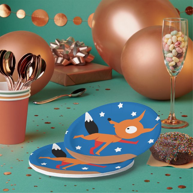 Fox And Stars Paper Plates (Creator Uploaded)
