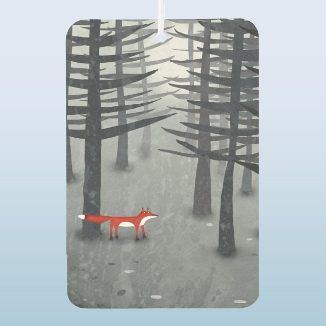 Fox and the Forest Car Air Freshener (Fox and forest art car or vehicle air freshener)