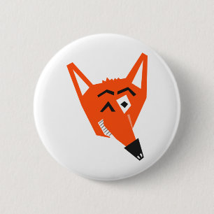 Fox Animal Cartoon Cunning Devious Evil Eye 6 Cm Round Badge