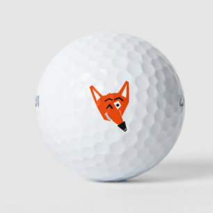 Fox Animal Cartoon Cunning Devious Evil Eye Golf Balls