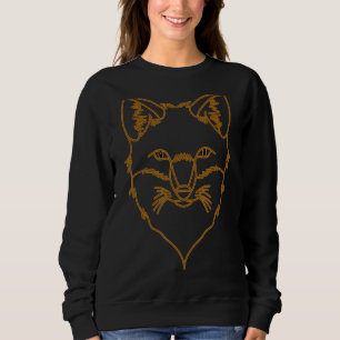 Fox Animal Cool Print Predator Hunter Motif Imprin Sweatshirt