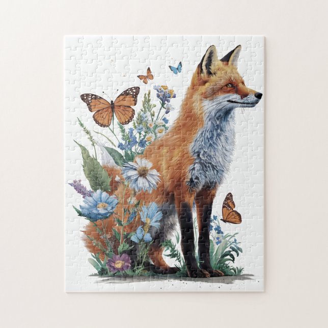 Fox Animal Lovers Forest Jigsaw Puzzle (Vertical)