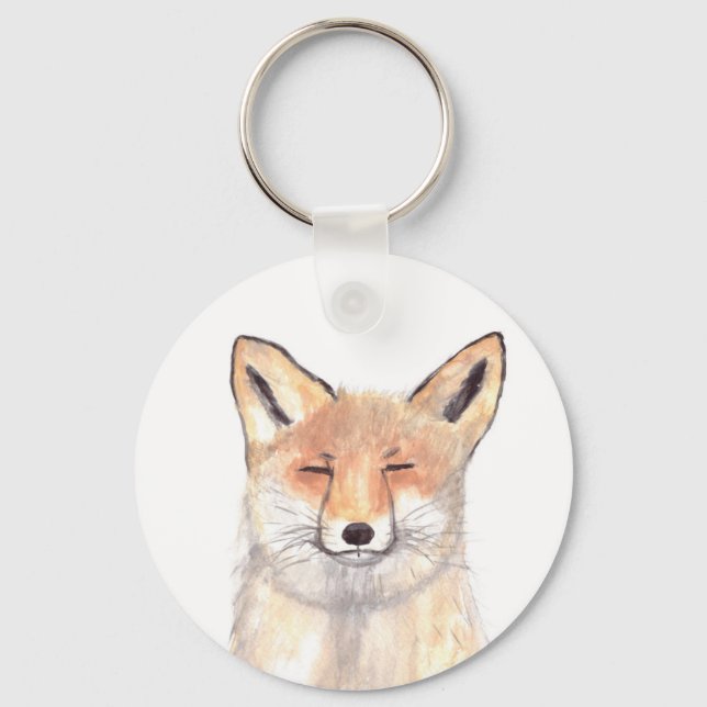 Fox animal nursery art key ring (Front)