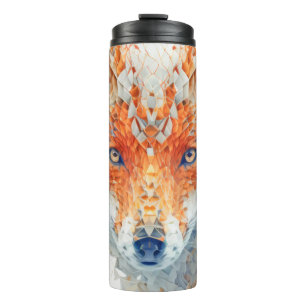 Fox Animal Portrait Nature Wildlife Painting Thermal Tumbler