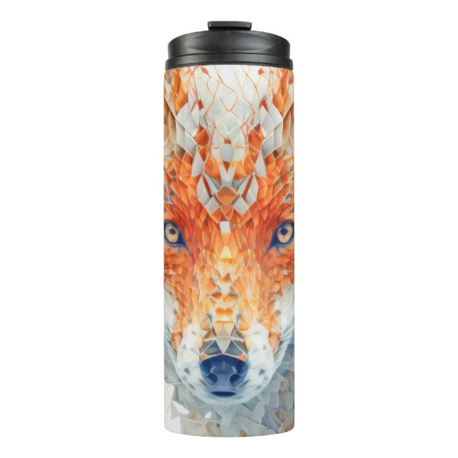 Fox Animal Portrait Nature Wildlife Painting Thermal Tumbler (Front)