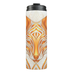 Fox Animal Portrait Nature Wildlife Painting Thermal Tumbler