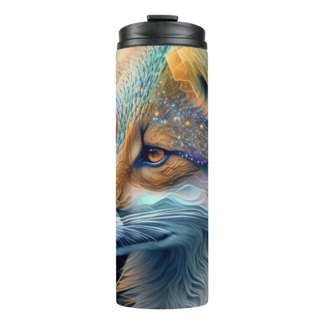 Fox Animal Portrait Nature Wildlife Painting Thermal Tumbler (Front)