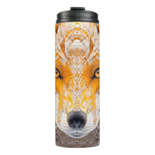 Fox Animal Portrait Nature Wildlife Painting Thermal Tumbler
