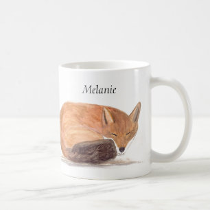 Fox animal watercolor woodland nature wildlife coffee mug