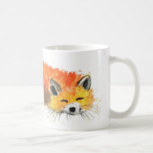 Fox animal watercolor woodland nature wildlife coffee mug
