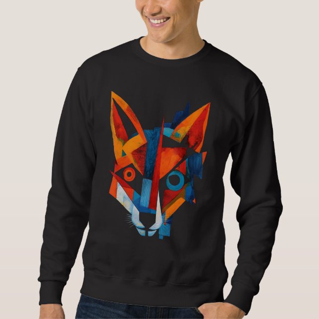 Fox Artwork  Animal Fox Sweatshirt (Front)