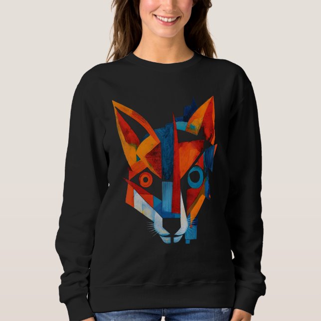 Fox Artwork  Animal Fox Sweatshirt (Front)