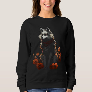 Fox Artwork Flowers  Animal  Animal Fox Sweatshirt
