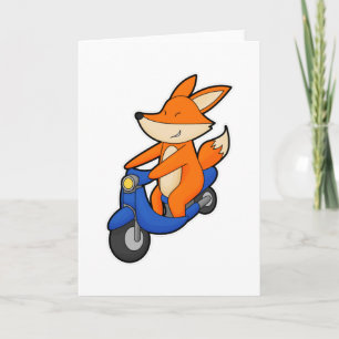 Fox as Biker with Scooter Card