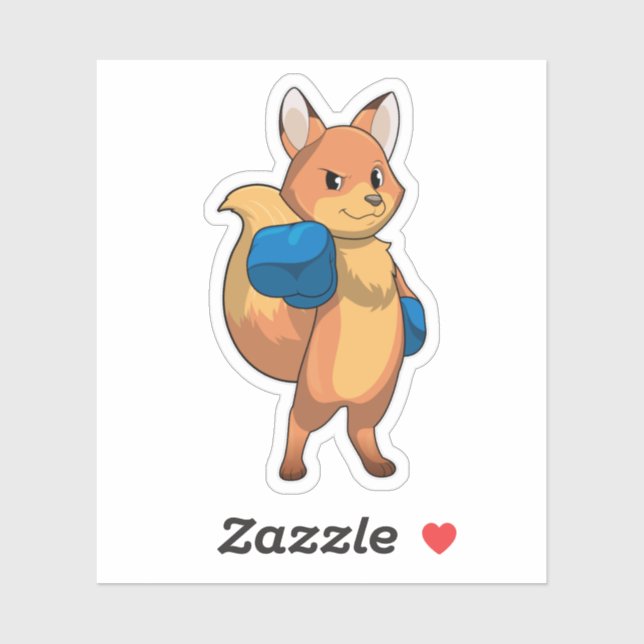 Fox as Boxer with Boxing gloves (Sheet)