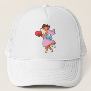 Fox as Bride with Dress & Heart Trucker Hat